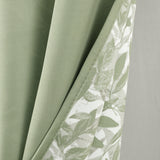 RT Designers Collection 100% Polyester 190 GSM Marina Revisible Blackout Grommet Curtain Panel Sage