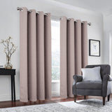 RT Designers Collection 100% Polyester 190 GSM Marina Revisible Blackout Grommet Curtain Panel Taupe