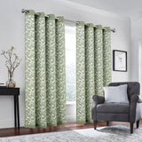 RT Designers Collection 100% Polyester 190 GSM Marina Revisible Blackout Grommet Curtain Panel Sage