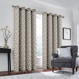 RT Designers Collection 100% Polyester 190 GSM Marina Revisible Blackout Grommet Curtain Panel Silver