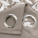 RT Designers Collection 100% Polyester 190 GSM Marina Revisible Blackout Grommet Curtain Panel Silver