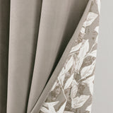 RT Designers Collection 100% Polyester 190 GSM Marina Revisible Blackout Grommet Curtain Panel Silver