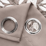 RT Designers Collection 100% Polyester 190 GSM Marina Revisible Blackout Grommet Curtain Panel Taupe