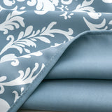 Olivia Gray 100% Polyester 190 GSM Cressida Reversible Blackout Grommet Curtain Panel Blue