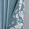 Olivia Gray 100% Polyester 190 GSM Cressida Reversible Blackout Grommet Curtain Panel Blue