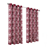 Olivia Gray 100% Polyester 190 GSM Cressida Reversible Blackout Grommet Curtain Panel Burgundy