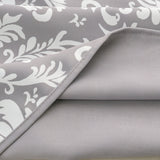 Olivia Gray 100% Polyester 190 GSM Cressida Reversible Blackout Grommet Curtain Panel Grey