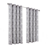 Olivia Gray 100% Polyester 190 GSM Cressida Reversible Blackout Grommet Curtain Panel Grey