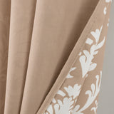 Olivia Gray 100% Polyester 190 GSM Cressida Reversible Blackout Grommet Curtain Panel Taupe