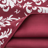 Olivia Gray 100% Polyester 190 GSM Cressida Reversible Blackout Grommet Curtain Panel Burgundy