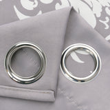 Olivia Gray 100% Polyester 190 GSM Cressida Reversible Blackout Grommet Curtain Panel Grey