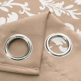 Olivia Gray 100% Polyester 190 GSM Cressida Reversible Blackout Grommet Curtain Panel Taupe