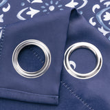 RT Designers Collection 100% Polyester 190 GSM Tilley Revisible Blackout Grommet Curtain Panel Navy