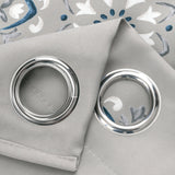 RT Designers Collection 100% Polyester 190 GSM Tilley Revisible Blackout Grommet Curtain Panel 54" x 84" Silver