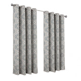 RT Designers Collection 100% Polyester 190 GSM Tilley Revisible Blackout Grommet Curtain Panel 54" x 84" Silver