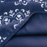 RT Designers Collection 100% Polyester 190 GSM Tilley Revisible Blackout Grommet Curtain Panel Navy