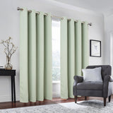 RT Designers Collection 100% Polyester 190 GSM Tilley Revisible Blackout Grommet Curtain Panel Sage