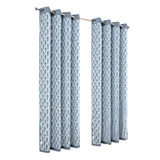 Olivia Gray 100% Polyester 190 GSM Justice Reversible Blackout Grommet Curtain Panel Blue