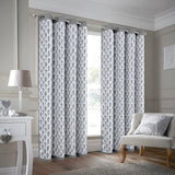 Olivia Gray 100% Polyester 190 GSM Justice Reversible Blackout Grommet Curtain Panel Grey