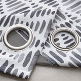 Olivia Gray 100% Polyester 190 GSM Justice Reversible Blackout Grommet Curtain Panel Grey