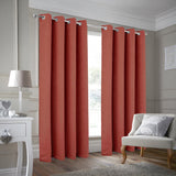 Olivia Gray 100% Polyester 190 GSM Justice Reversible Blackout Grommet Curtain Panel Spice