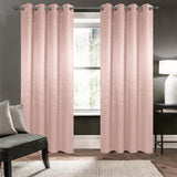 Olivia Gray 100% Polyester 200 GSM Arlo Embossed Blackout Grommet Curtain Panel Blush