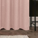 Olivia Gray 100% Polyester 200 GSM Arlo Embossed Blackout Grommet Curtain Panel Blush