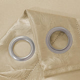 Olivia Gray 100% Polyester 200 GSM Arlo Embossed Blackout Grommet Curtain Panel 54" x 90" Gold
