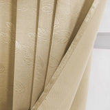 Olivia Gray 100% Polyester 200 GSM Arlo Embossed Blackout Grommet Curtain Panel 54" x 90" Gold
