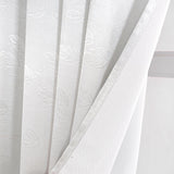 Olivia Gray 100% Polyester 200 GSM Arlo Embossed Blackout Grommet Curtain Panel White