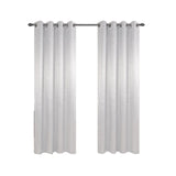 Olivia Gray 100% Polyester 200 GSM Arlo Embossed Blackout Grommet Curtain Panel White