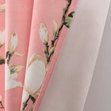 Olivia Gray 100% Polyester 200 GSM Blossom Printed Blackout Grommet Curtain Panel Blush