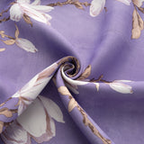 Olivia Gray 100% Polyester 200 GSM Blossom Printed Blackout Grommet Curtain Panel Lilac