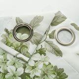 Olivia Gray 100% Polyester 200 GSM Hydrangea Printed Blackout Grommet Curtain Panel 54" x 90" Green
