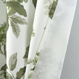 Olivia Gray 100% Polyester 200 GSM Hydrangea Printed Blackout Grommet Curtain Panel 54" x 90" Green