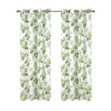 Olivia Gray 100% Polyester 200 GSM Hydrangea Printed Blackout Grommet Curtain Panel 54" x 90" Green