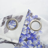 Olivia Gray 100% Polyester 200 GSM Hydrangea Printed Blackout Grommet Curtain Panel Lilac