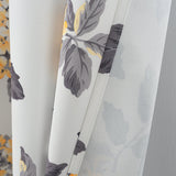 Olivia Gray 100% Polyester 200 GSM Hydrangea Printed Blackout Grommet Curtain Panel Yellow