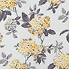 Olivia Gray 100% Polyester 200 GSM Hydrangea Printed Blackout Grommet Curtain Panel Yellow