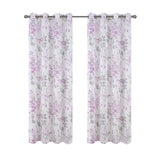 Olivia Gray 100% Polyester 140 GSM Aiden Printed Textured Grommet Curtain Panel Blush
