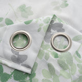 Olivia Gray 100% Polyester 140 GSM Aiden Printed Textured Grommet Curtain Panel Green