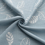RT Designers Collection 100% Polyester 140 GSM Reed Embroidered Grommet Curtain Panel Blue