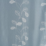 RT Designers Collection 100% Polyester 140 GSM Reed Embroidered Grommet Curtain Panel Blue