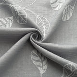 RT Designers Collection 100% Polyester 140 GSM Reed Embroidered Grommet Curtain Panel Grey