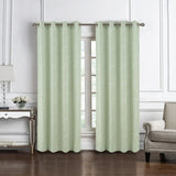 RT Designers Collection 100% Polyester 140 GSM Reed Embroidered Grommet Curtain Panel Sage
