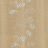 RT Designers Collection 100% Polyester 140 GSM Reed Embroidered Grommet Curtain Panel Taupe