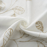 RT Designers Collection 100% Polyester 140 GSM Reed Embroidered Grommet Curtain Panel White