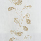 RT Designers Collection 100% Polyester 140 GSM Reed Embroidered Grommet Curtain Panel White