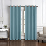 RT Designers Collection 100% Polyester 140 GSM Sedona Jacquard Grommet Curtain Panel Blue