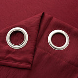RT Designers Collection 100% Polyester 140 GSM Sedona Jacquard Grommet Curtain Panel Burgundy